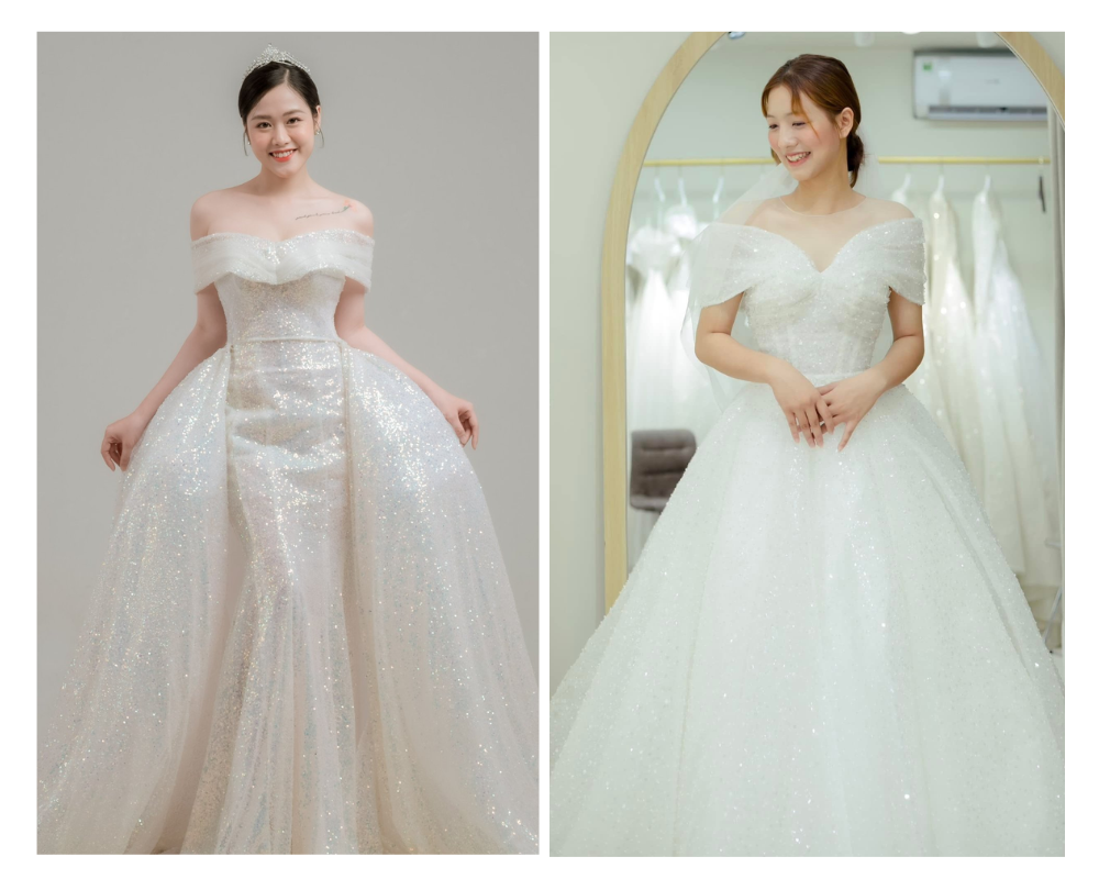 Mẫu váy cưới 2 trong 1 và 3 trong một của cửa hàng váy cưới Ether Bridal