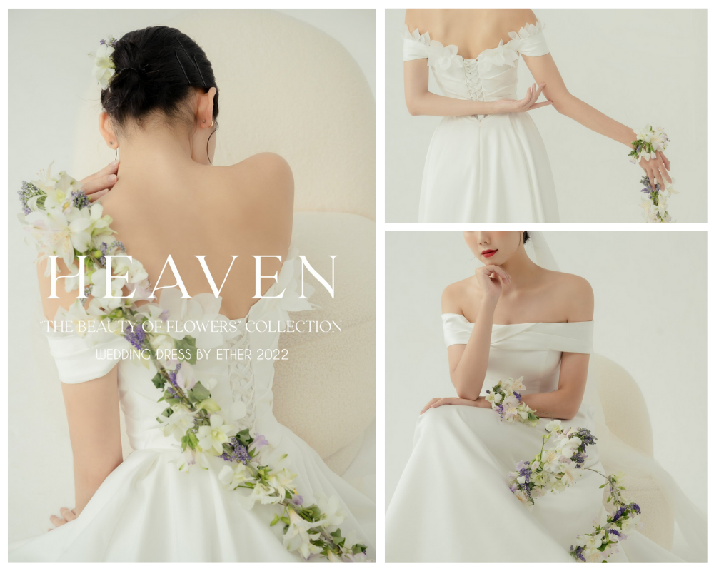 Mẫu váy cưới thiết kế trong bộ sưu tập Heaven - The beauty of flowers 2022