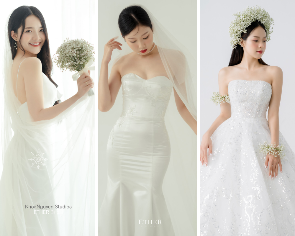 Ether đã cho ra mắt thị trường váy cưới các bộ sưu tập váy cưới đẳng cấp